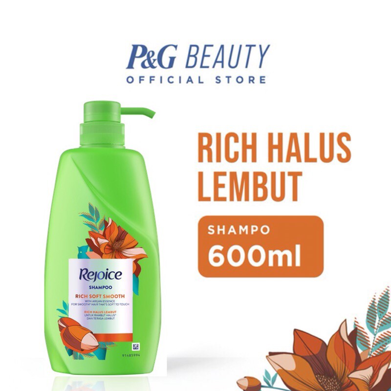 Shampoo Rejoice Rich Soft Smooth 600ml / Shampo Rejoice Rich 600 ml / Rejoice Halus Lembut 600 ml