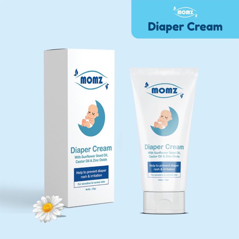 MOMZ DIAPER CREAM ANTIBACTERIAL 50gr - KRIM POPOK - KRIM RUAM POPOK - BISA UNTUK DEWASA DAN BABY