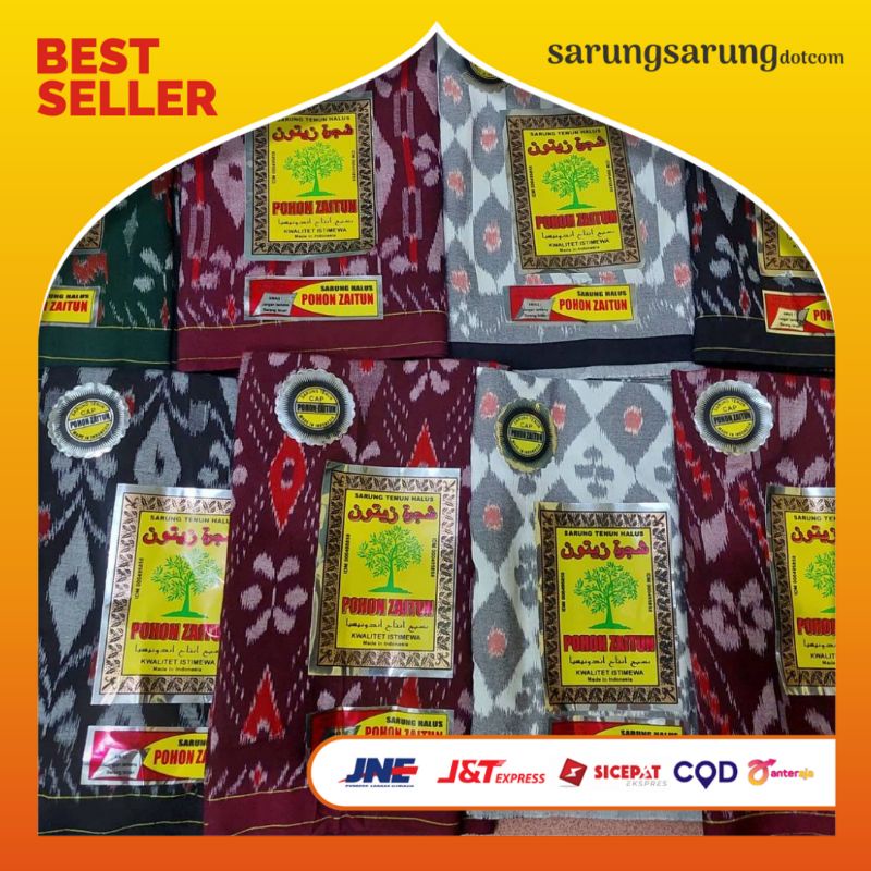 Sarung Tenun Goyor Pria Asli Tegal Pohon Zaitun Gloyor ATBM