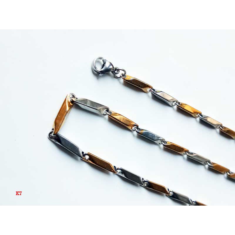 VeE Rantai Kalung Titanium 316L Stainless Steel Silver  30mm x 600mm - K7