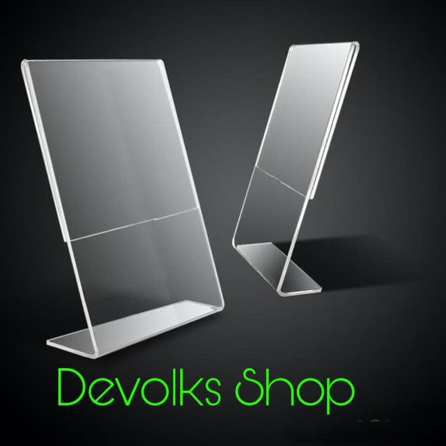

『KP』 TEMPAT BROSUR / TENT HOLDER / TENT CARD AKRILIK DISPLAY UKURAN A5