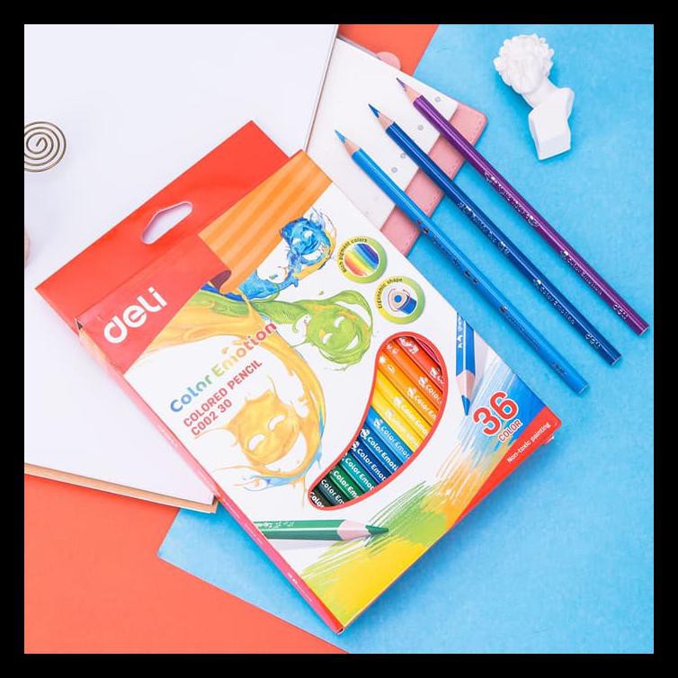 

Special Price Deli Colored Pencil Triangle Soft Basswood Rich 36C Ec00230 - Pensil