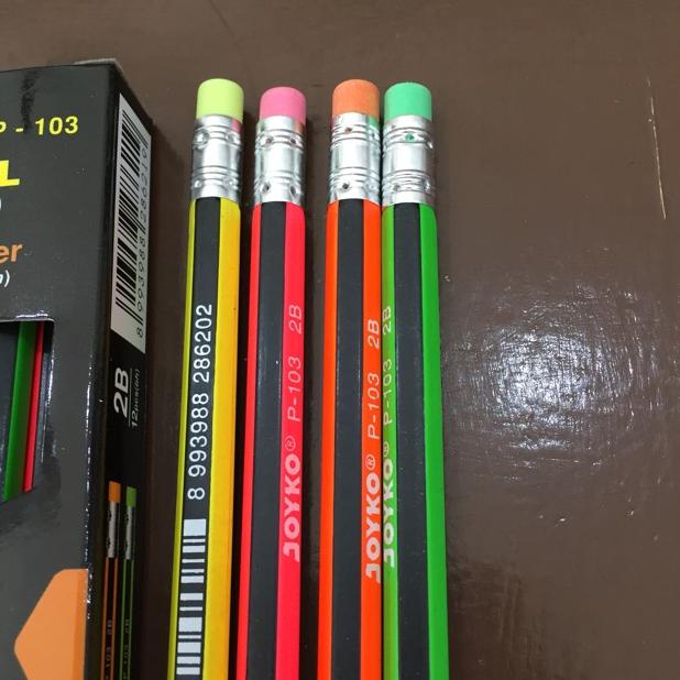 

Z7nP Pensil 2B Joyko P-103 ada penghapusnya isi 1 lusin