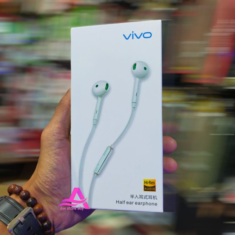 ORIGINAL EARPHONE VIVO BASS STEREO HEADSET VIVO HiRes V20 V21 Y30 Y50 Y51 Y53S Y20 Y12S Y21