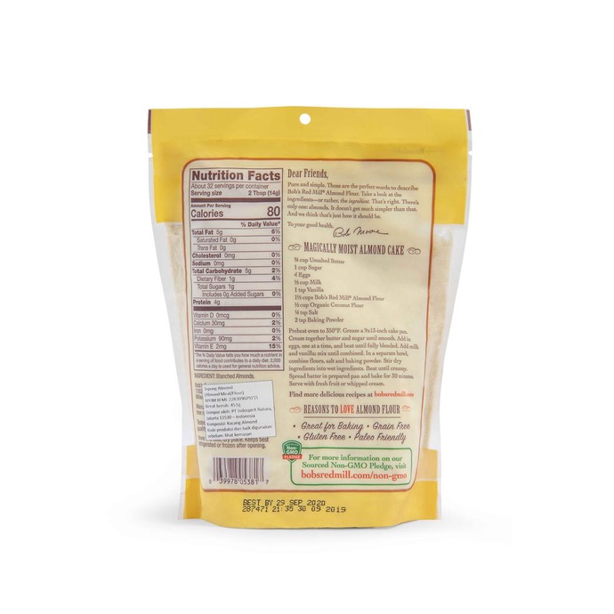 

BOB'S RED MILL ALMOND FLOUR 453 GR