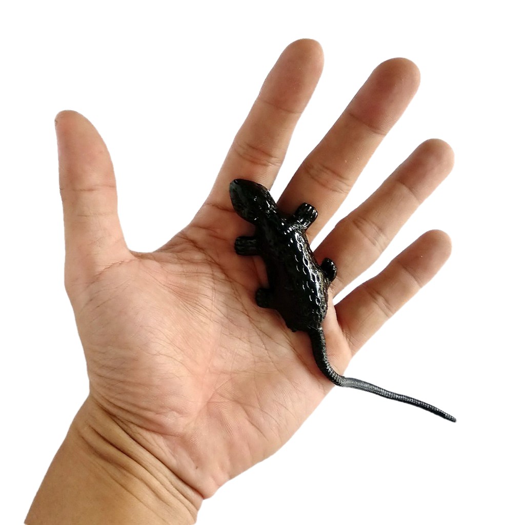 2pcs Sticky Tikus Besar Hitam Mainan Usil