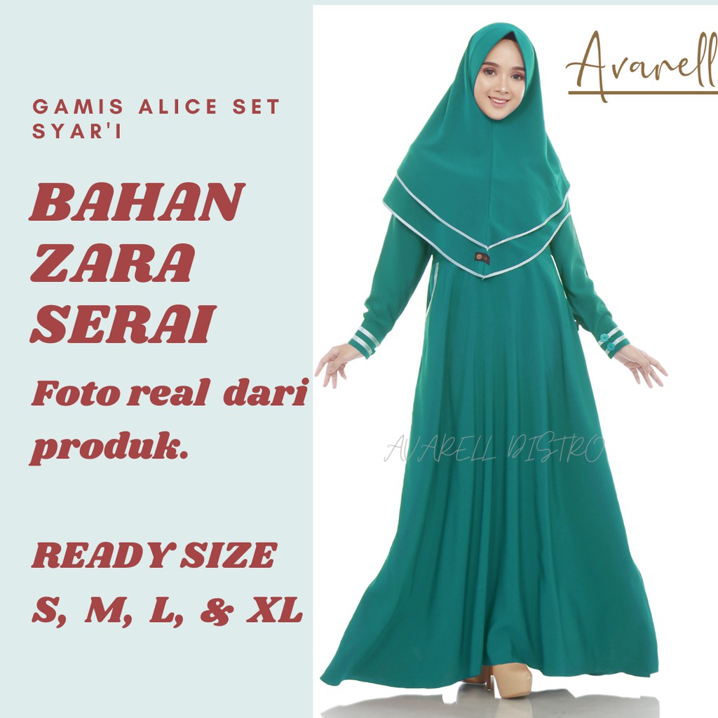 Gamis Dress Syari Fashion Muslim Murah Berkualitas Butik Baju Set Kerudung Panjang