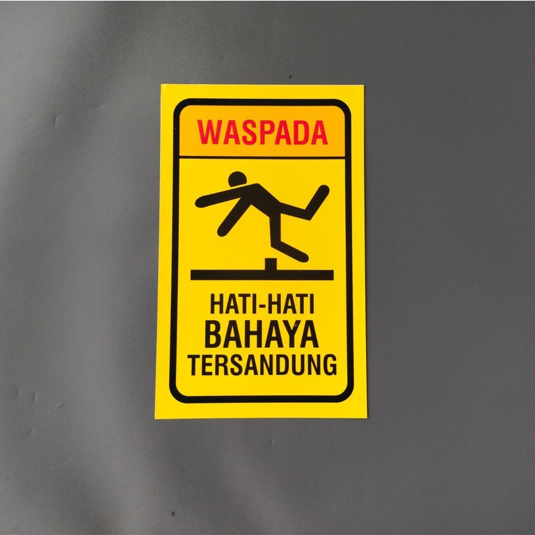 Stiker Keselamatan Bahaya Tersandung | Stiker K3 Bahaya Tersandung