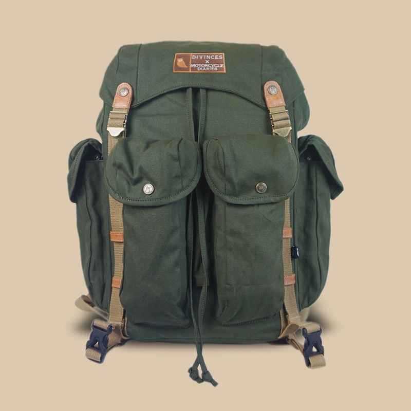 DIVINCES Backpack NGALALANA 2.0 - Tas Ransel Bushcraft Laptop Kanvas BerGARANSI Pria Wanita Kuliah Kerja Sekolah