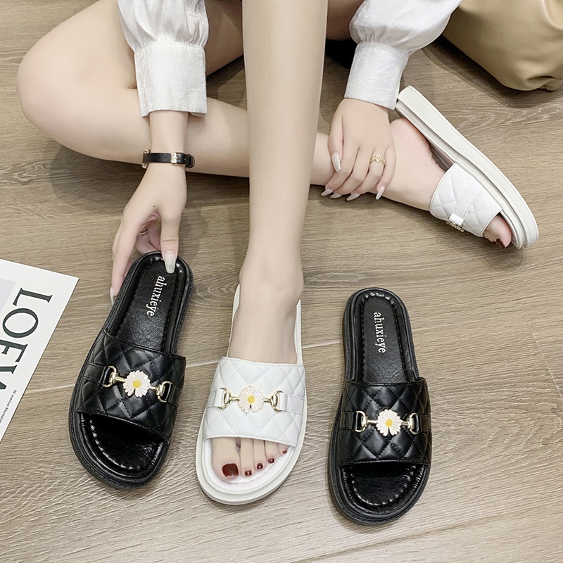 bbs-985, sandal flat wanita import fashion sandal slip on cantik dan terlaris keren terkiniian 5104