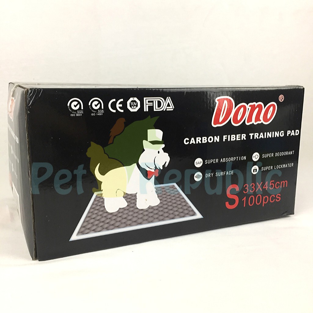 

DONO Charcoal Dog Training Pad Bamboo Pad Sheet 33x45cm 100pcs
