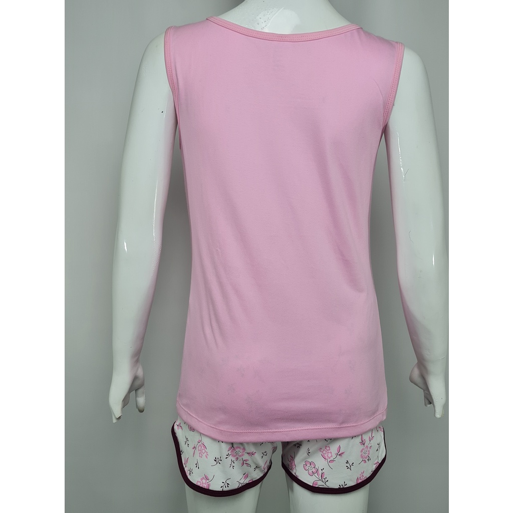 Singlet - Tank Top Wanita Katun Casual Pink