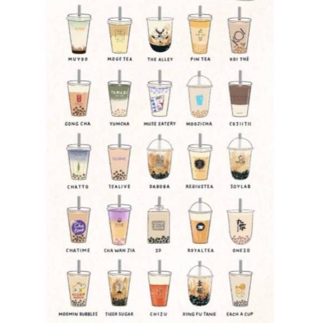 

Milky_pai | sticker Boba | minuman isi 25 sticker boba