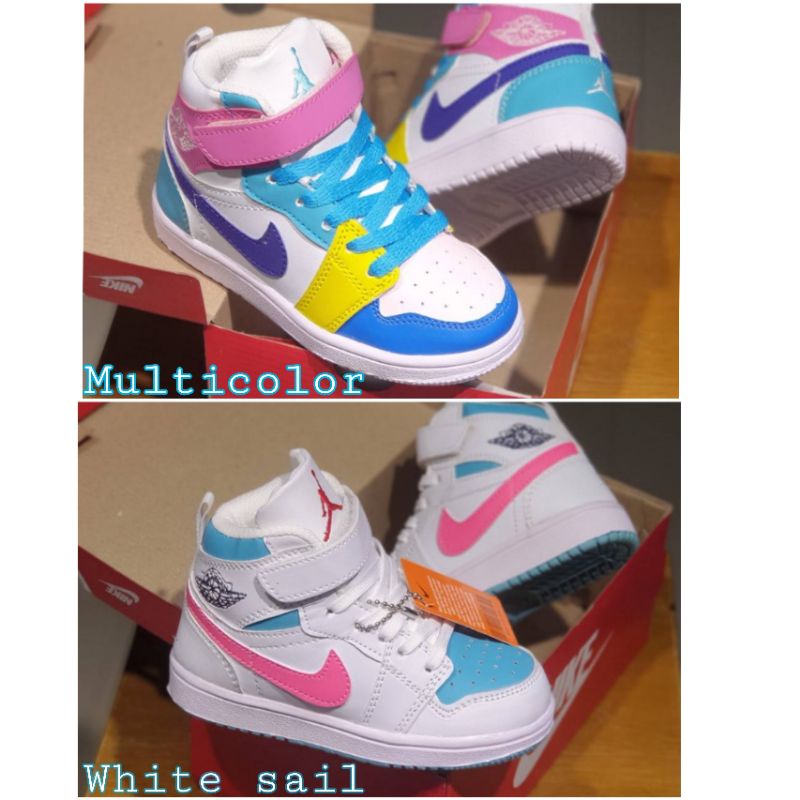 Sepatu anak Nk jordan 1 multicolor / white sail sepatu anak perempuan