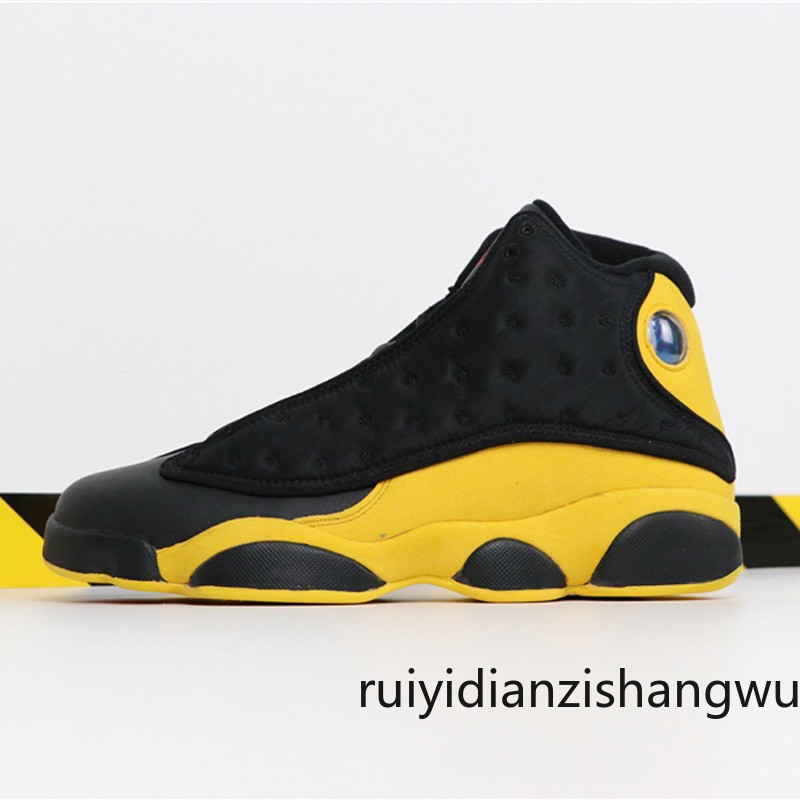 black & yellow jordan 13s