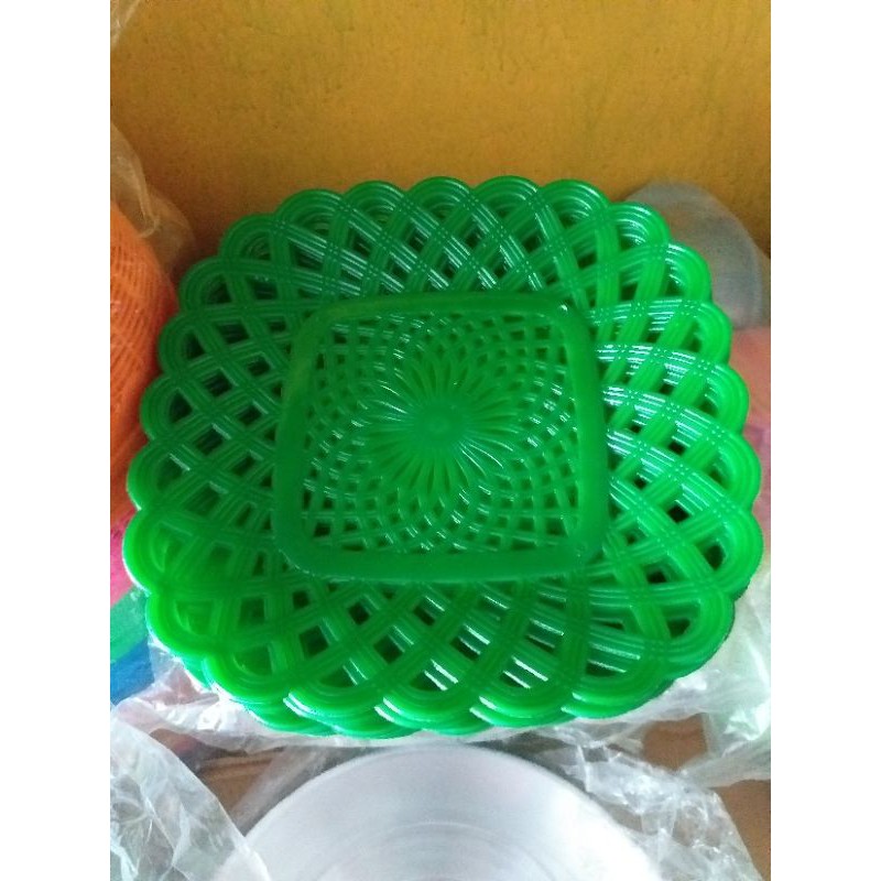 PIRING ROTAN PLASTIK / PIRING ROTAN KOTAK/BULAT