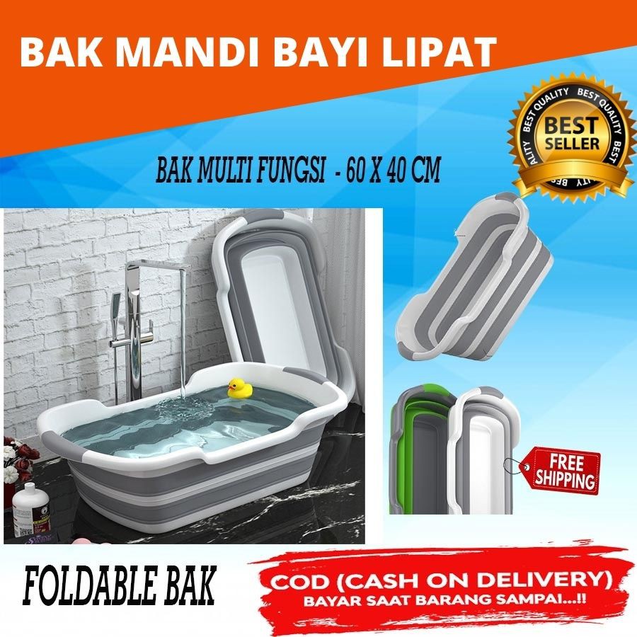 BAK TEMPAT EMBER BASKOM MANDI BAYI BABY LIPAT BARU LAHIR NEW BORN BABY BATHTUB MINIMALIS