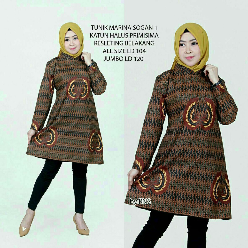 Hot Promo Atasan Batik Wanita Batik Wanita tunik Baju Kerja Seragam Batik Dress Baju Batik Kantor