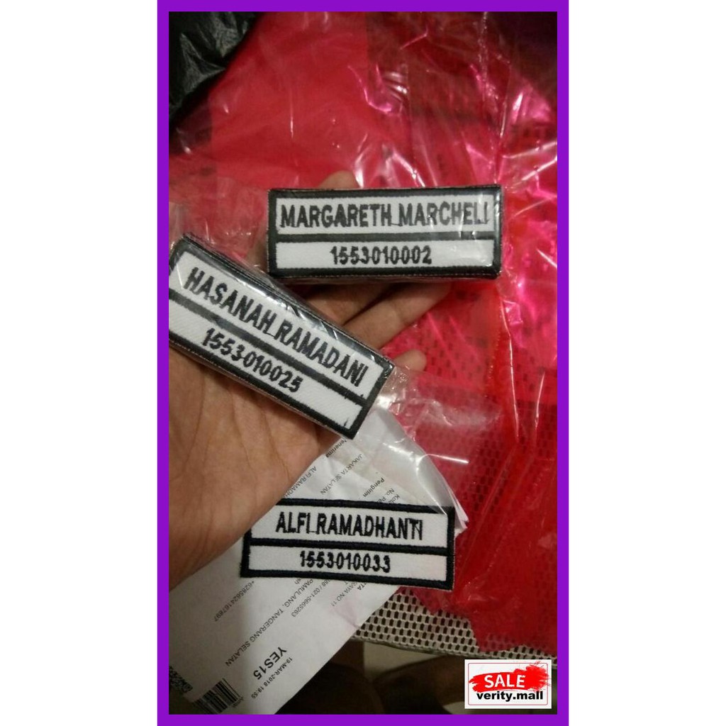 

T7Tfu6U- Bordir Nama / Patch Nama / Name Tag / Papan Nama - Satu Baris 68Tyhrt-