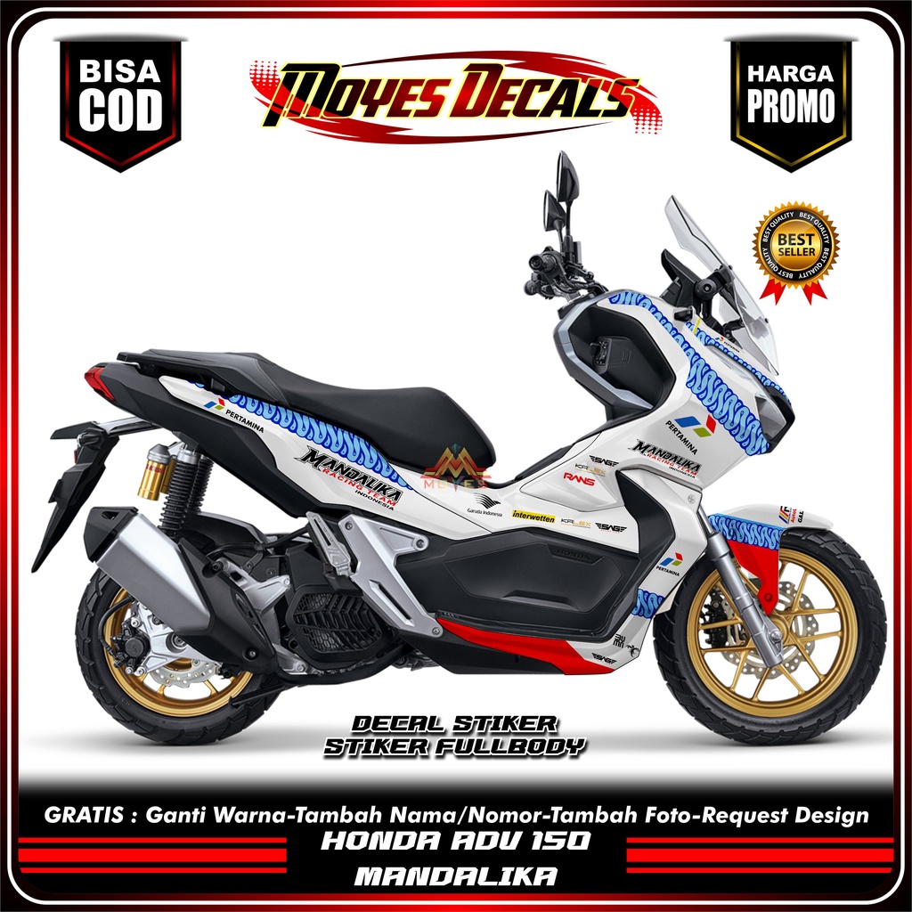 Decal Sticker Honda ADV 150 Mandalika Racing Team Full body