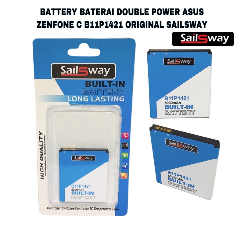 BATTERY BATERAI DOUBLE POWER ASUS ZENFONE C ORIGINAL SAILSWAY