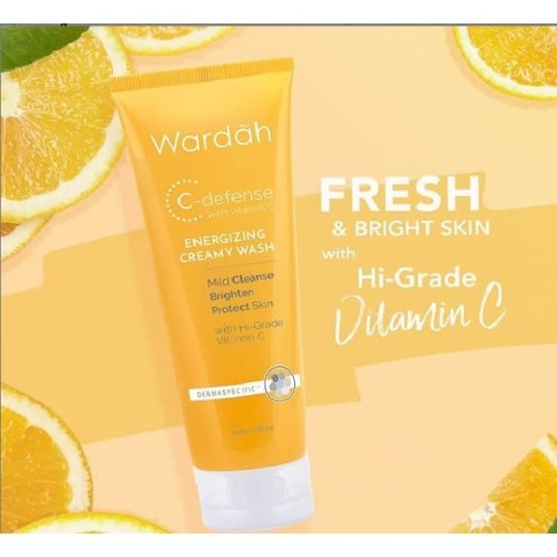 Wardah C- Defense Energizing Creamy Wash 60 ml / Wardah C Defense Energizing Creamy Wash / Wardah C- Defense Series