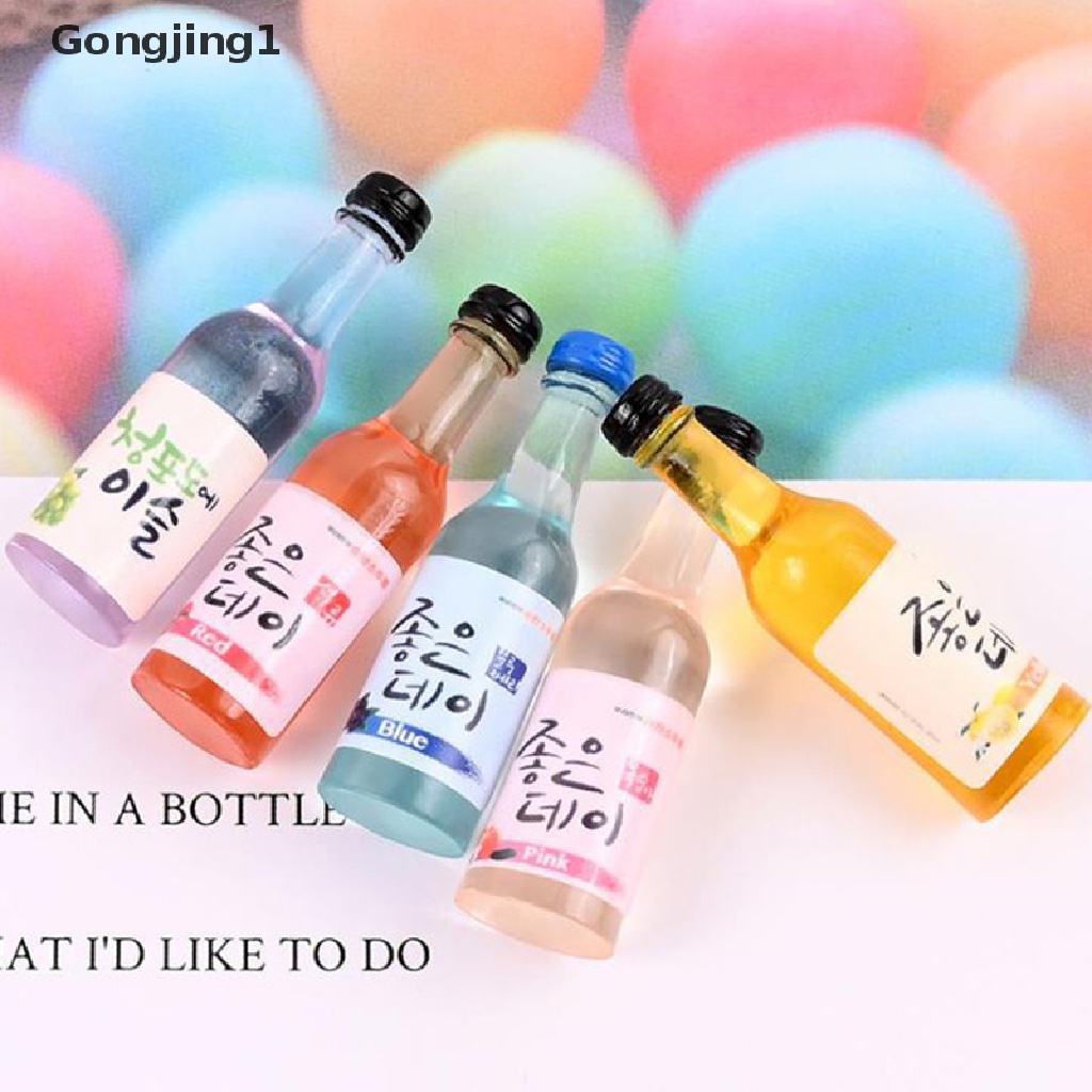 Gongjing1 10Pcs Miniatur Botol Minuman Untuk Dekorasi Rumah Boneka DIY