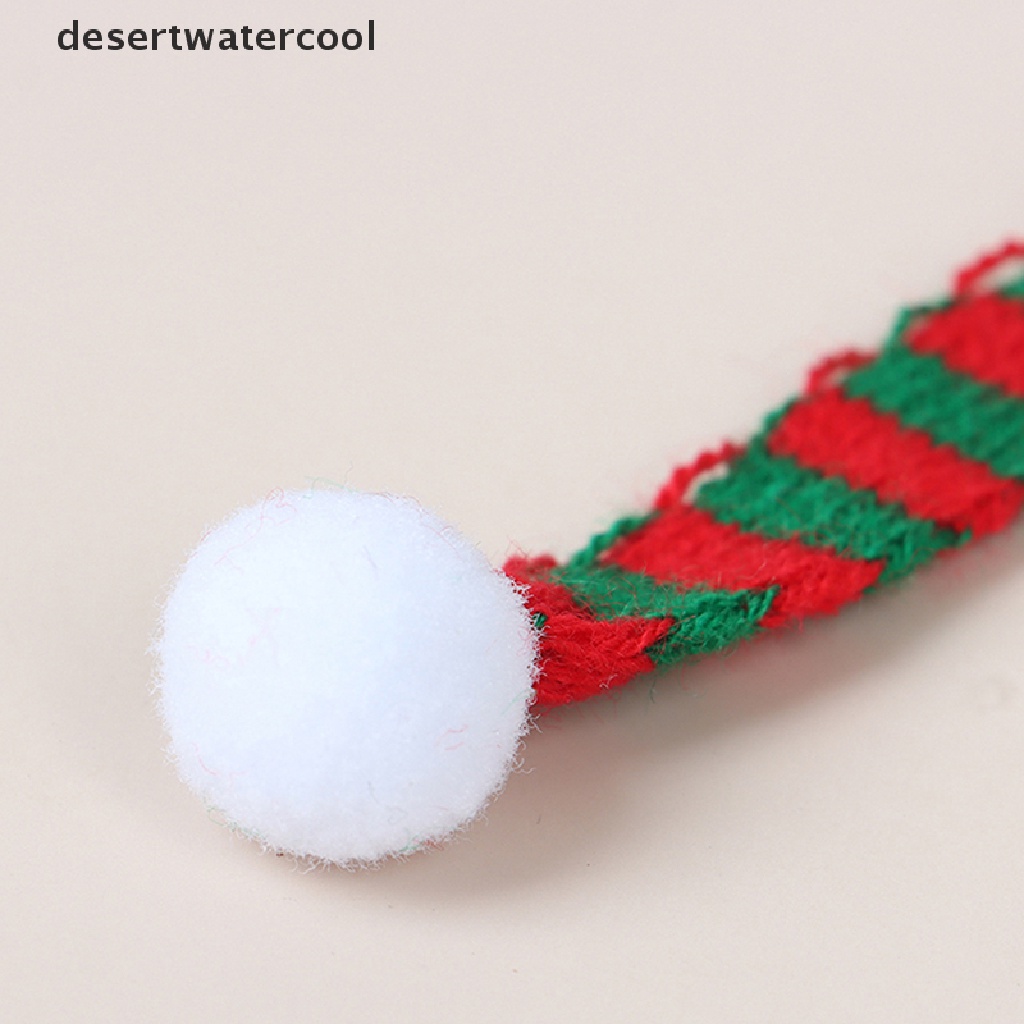 Deid 2Pcs Topi + Syal Mini Tema Natal Untuk Aksesoris Boneka