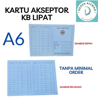 KARTU AKSEPTOR KB Lipat Bidan-Dokter Custom TANPA MINIMAL ORDER
