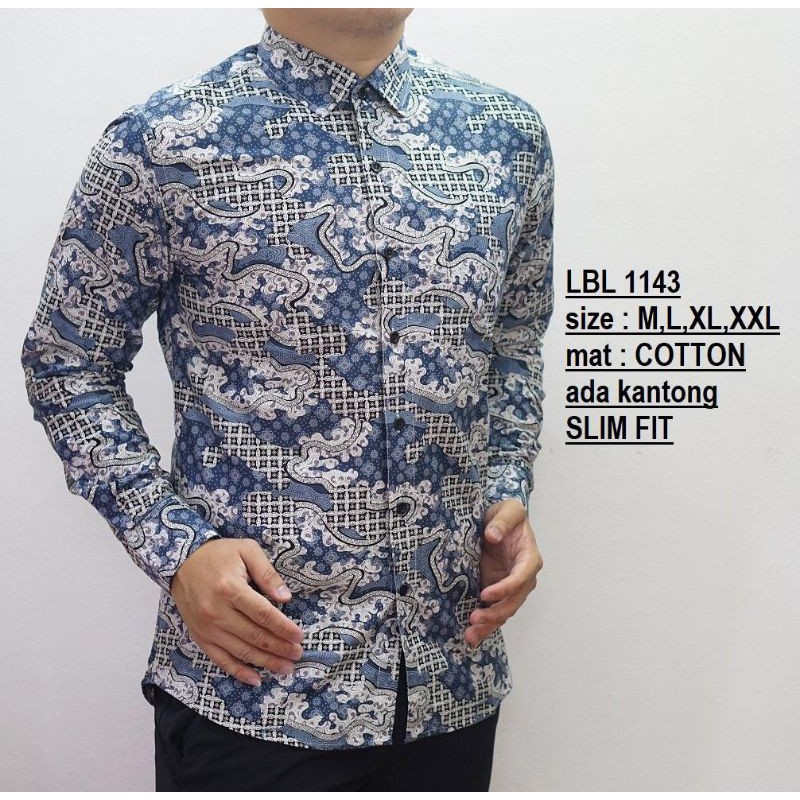 Batik Slim Fit Lengan Panjang Motif Anak Muda Fashion