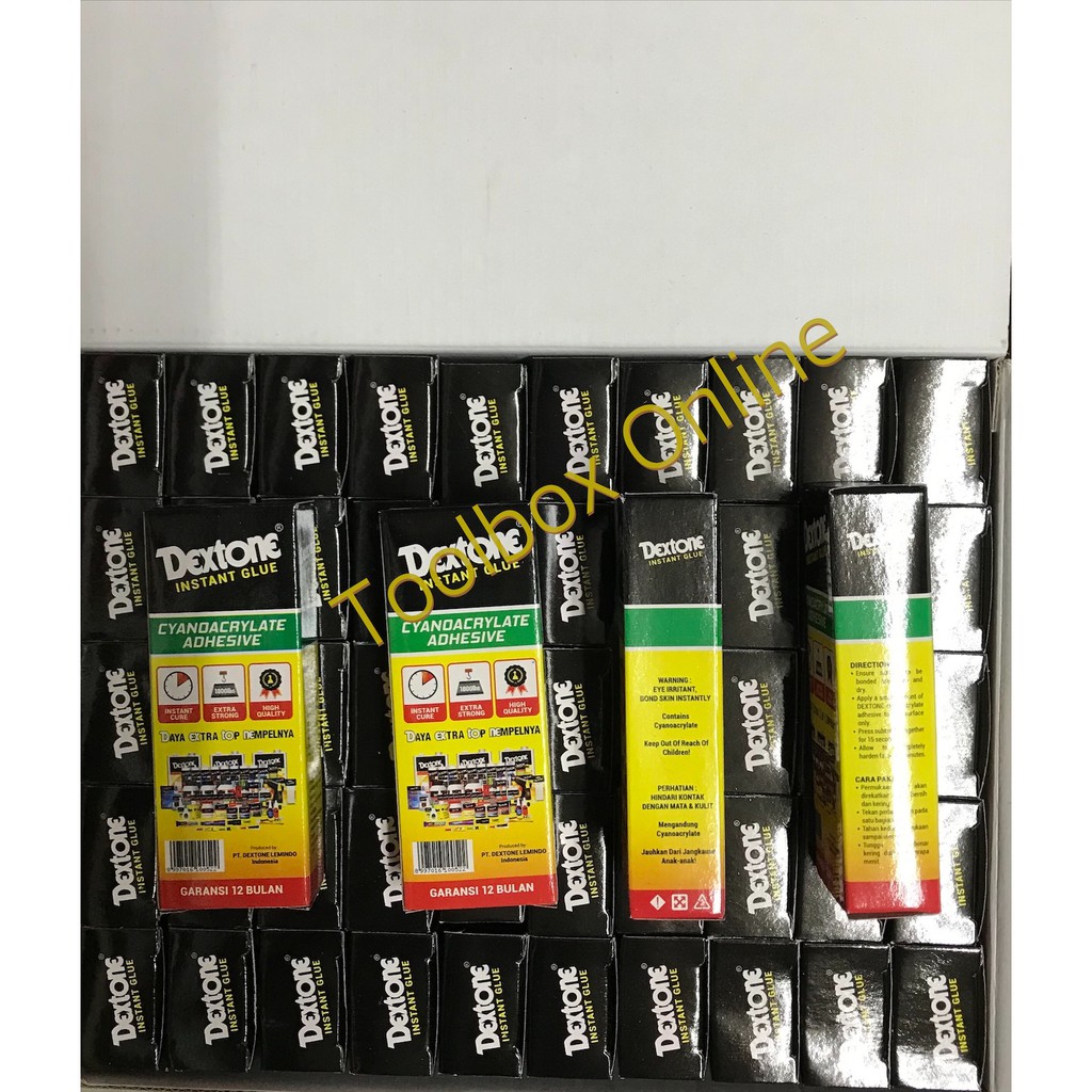 

1 kotak (50pcs) Lem / Power Glue tetes Dextone G 15 gr Cyandacrylate Adhesive SF6