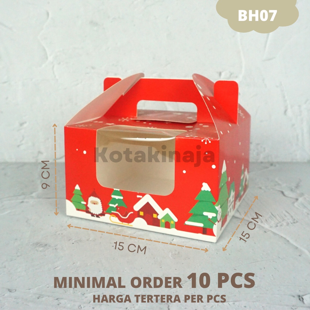 

Box Cupcake Christmas / Box Gable Natal / Gable Bix Christmas / Box edisi Natal / Box Pudding Natal I BH07