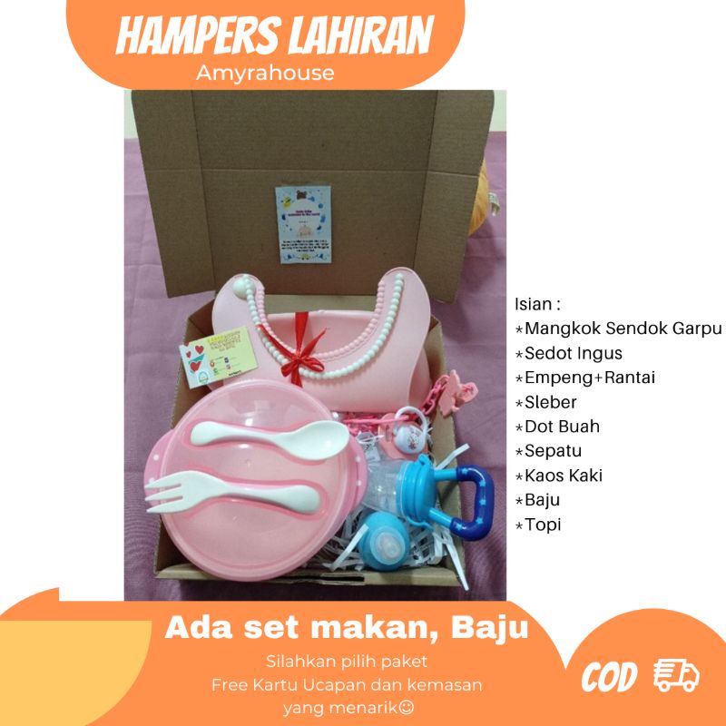Hampers Bayi Kado Baby Boy Girl Ulang tahun set makan  parcel GiftParsel Bayi Murah Komplit Cewek Co