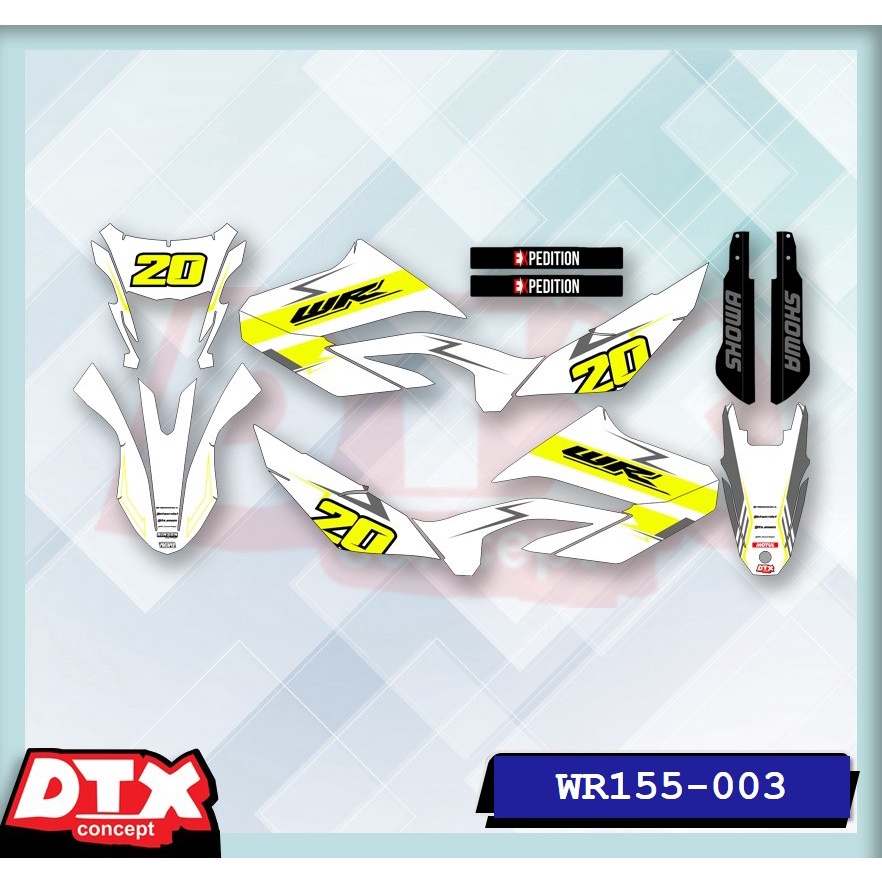 decal wr155 full body decal wr155 decal wr155 supermoto stiker motor wr155 stiker motor keren stiker motor trail motor cross stiker variasi motor decal Supermoto YAMAHA WR155-003