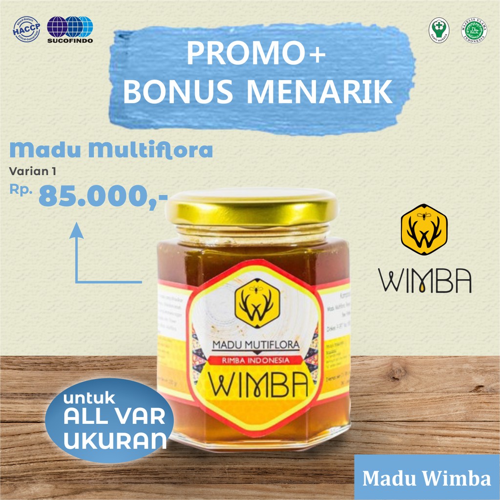 

Madu Multiflora 1 - Lebah Apis Mellifera / Madu Asli - Madu Wimba -