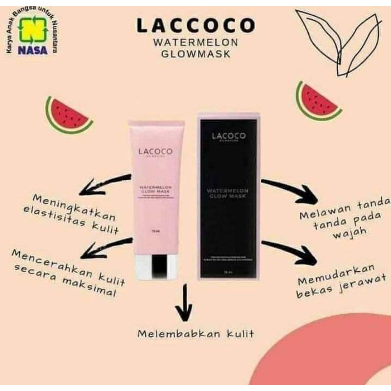Lacoco wattermellon glow mask (sleeping mask viral)