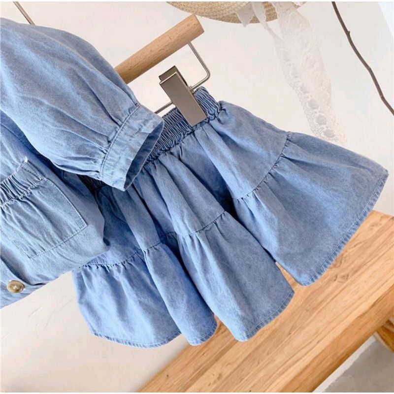 Stelan jeans anak perempuan baju dan Rok