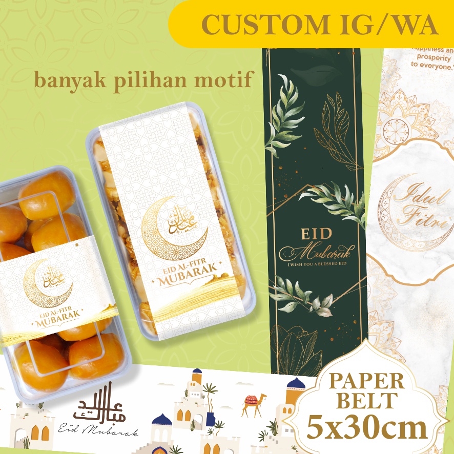 

Paper belt idul fitri lebaran dus 5x30cm CUSTOM