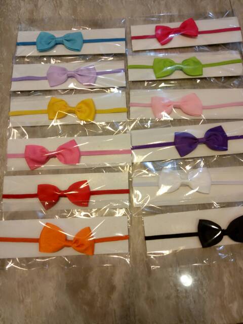 Bandana bando bayi anak pita clasik isi 12pcs