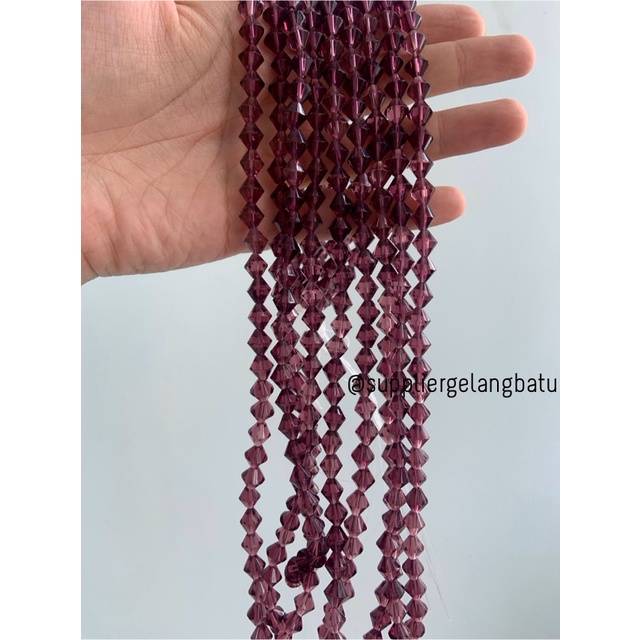 kristal BICONE AUSTRIA COKELAT 8mm diamond belimbing craft AKSESORIS
