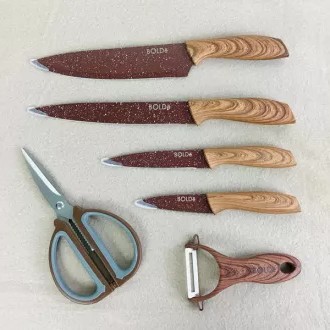 Bolde Pisau Set 6 pcs Super Knives Marbella terlaris pisau paling tajam.