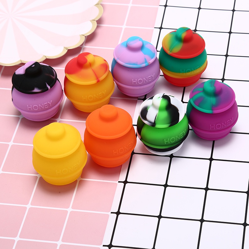 (Happy) 1pc Toples Kontainer Madu Bahan Silikon Kapasitas 35ml Serbaguna Untuk Dapur