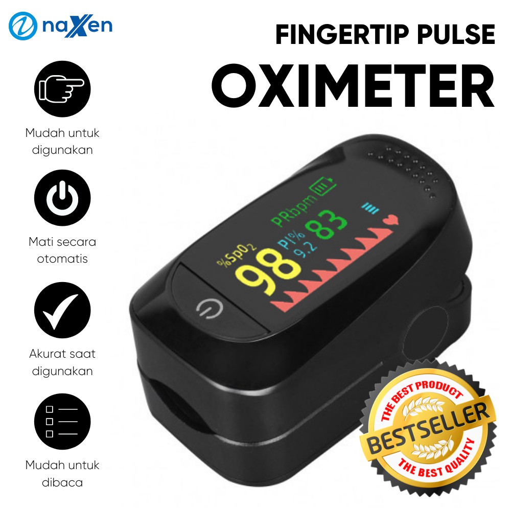 Naxen Fingertip Pulse Oximeter Oximetry Sp02 Saturation Monitor LED