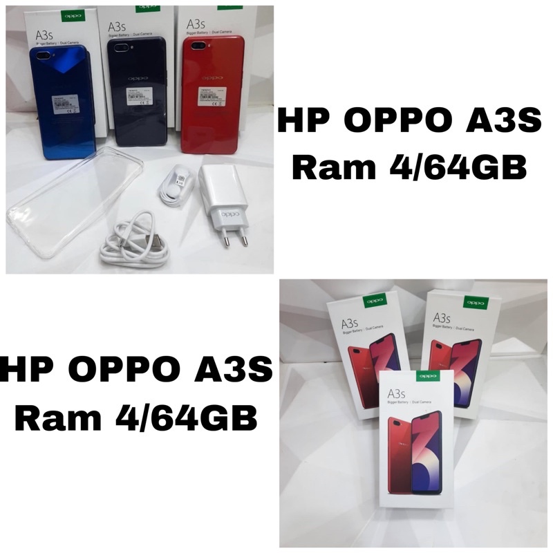 Handphone OPPO A3S Ram 4GB Rom 64GB Bergaransi