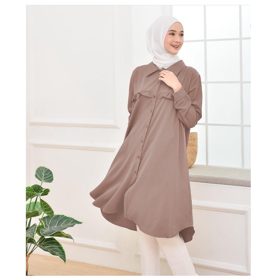 TUNIK RUFELLA MUSLIM / LONGDRESS POLOS RUFLLE