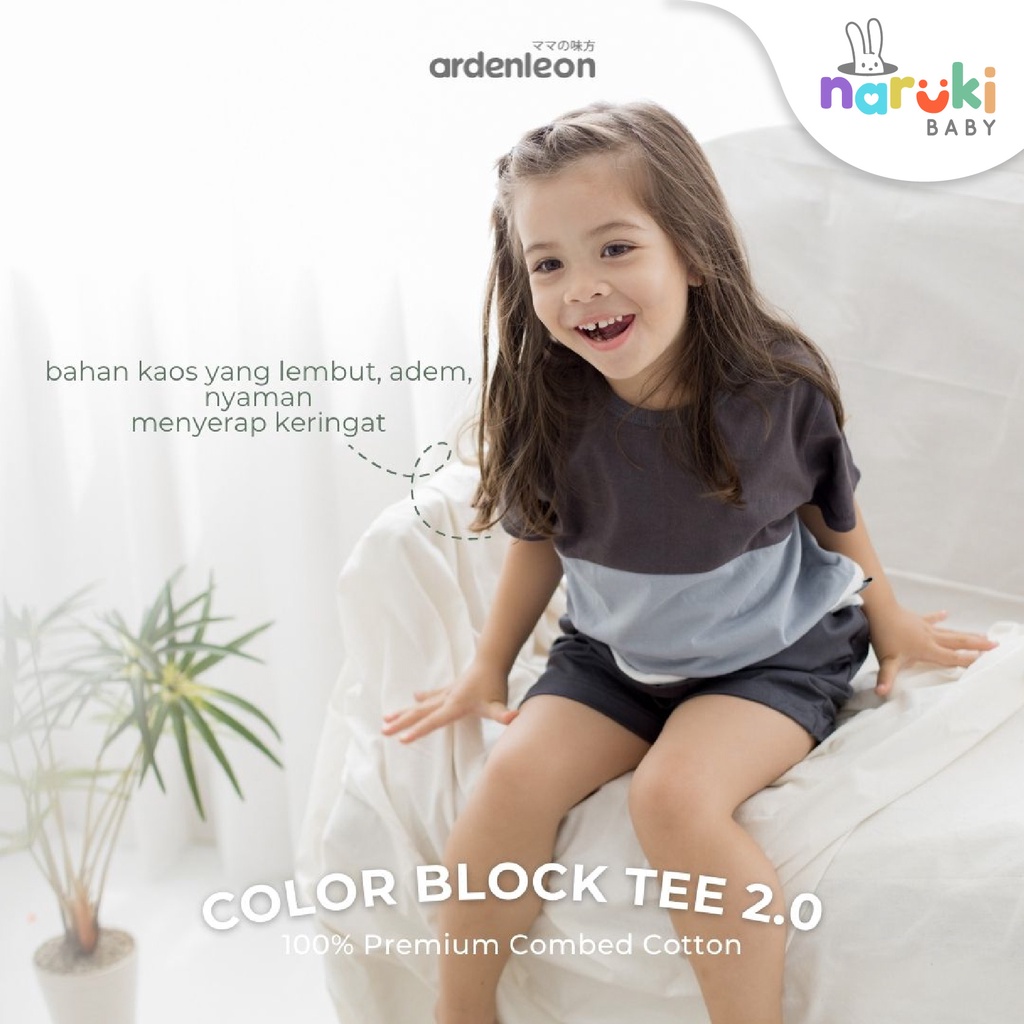 Arden Leon Unisex Color Block Tee 2.0 Kids Ardenleon Baju Atasan Anak