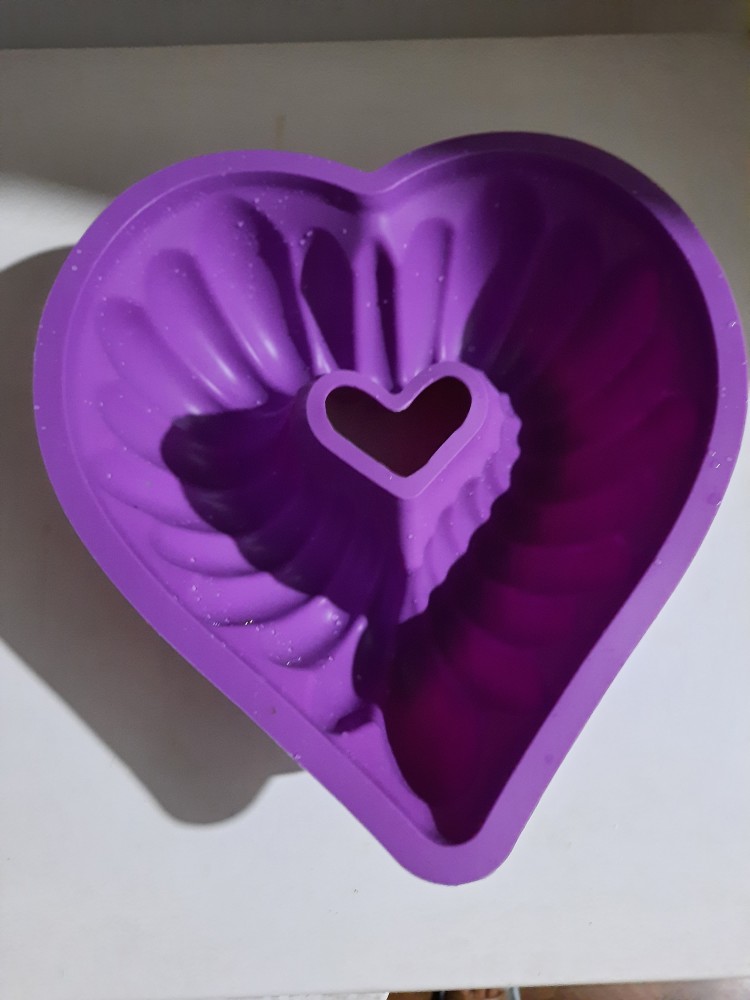 Loyang Cetakan Puding Cake Love Hati Gelombang Silikon Silicone