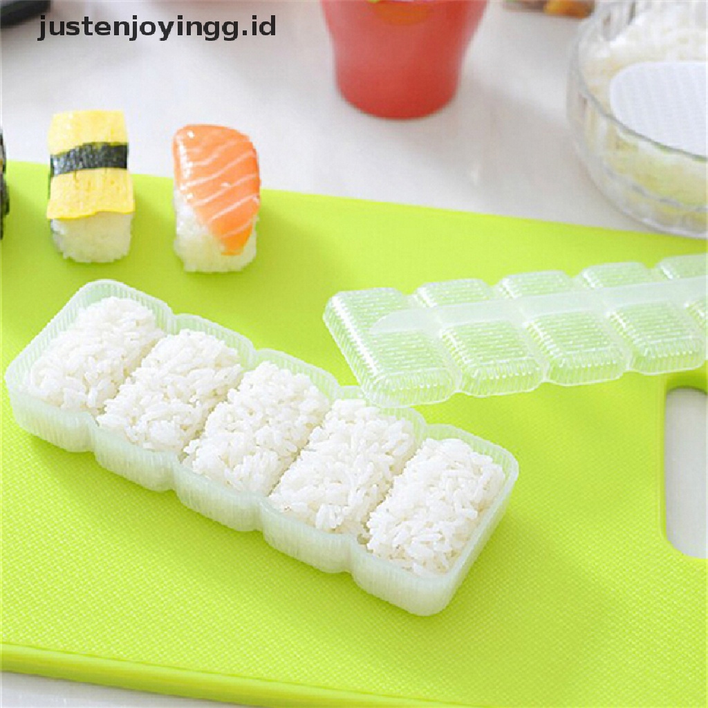 Cetakan Nasi Nigiri Sushi 5 Roll Anti Lengket Gaya Jepang