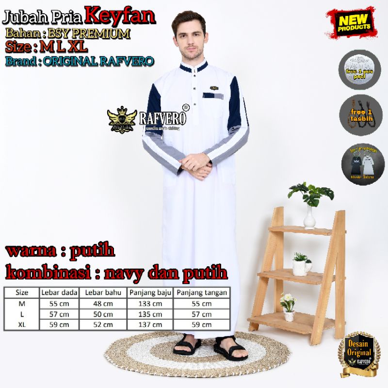 Gamis Jubah Pria - Gamis Jubah Pria Keyfan ORIGINAL RAFVERO