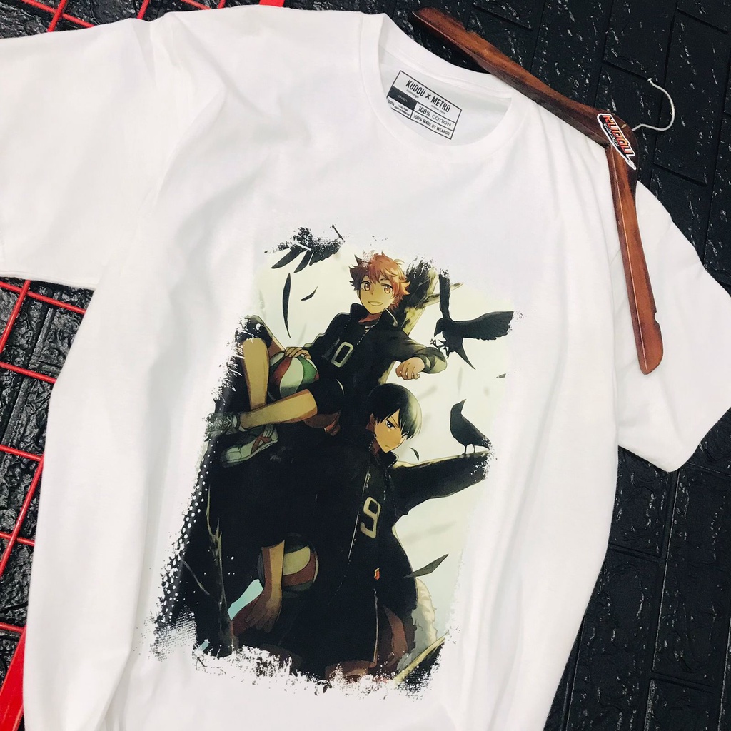 Tshirt Hinata x Kageyama Haikyu White